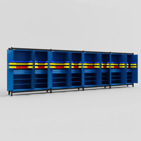 C2222 Modular Cabinet System - H2100mm x W7500mm
