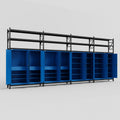 C2222 Modular Cabinet System with Shelves - H3100mm x W7500mm
