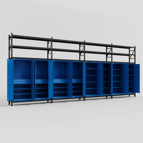 C2222 Modular Cabinet System with Shelves - H3100mm x W7500mm