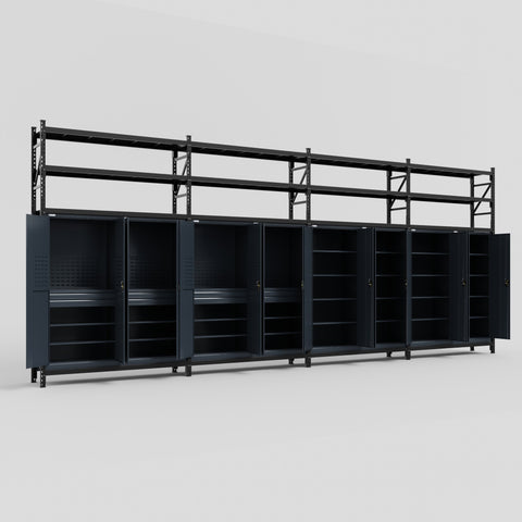 C2222 Modular Cabinet System with Shelves - H3100mm x W7500mm