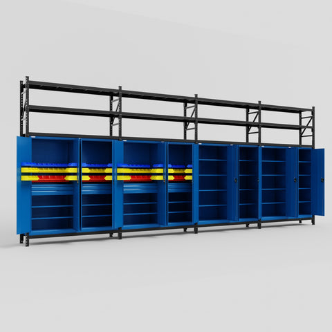 C2222 Modular Cabinet System with Shelves - H3100mm x W7500mm