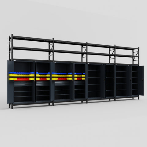 C2222 Modular Cabinet System with Shelves - H3100mm x W7500mm