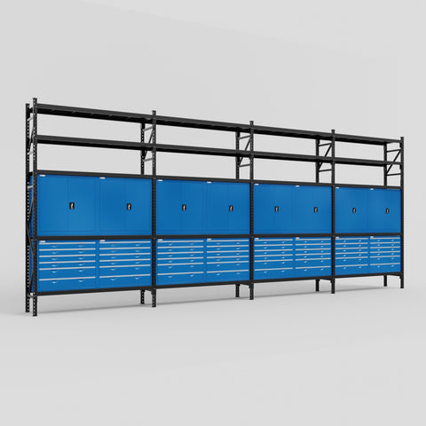 C2222 Modular Cabinet System with Shelves - H3100mm x W7500mm