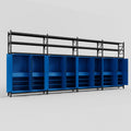 C2222 Modular Cabinet System with Shelves - H3100mm x W7500mm