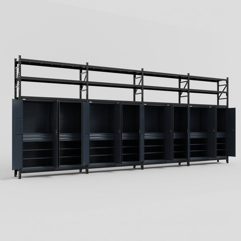 C2222 Modular Cabinet System with Shelves - H3100mm x W7500mm