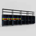 C2222 Modular Cabinet System with Shelves - H3100mm x W7500mm