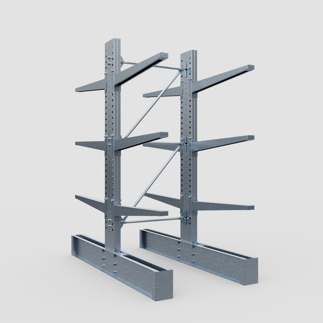 Hot Extruded Racking Cantilever Rack - Double Sided - Heavy Duty - Hot Dip Galvanized - Ful ...