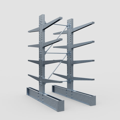 Cantilever Rack - Double Sided - Heavy Duty - Hot Dip Galvanized - Full Bay - Height 3048mm