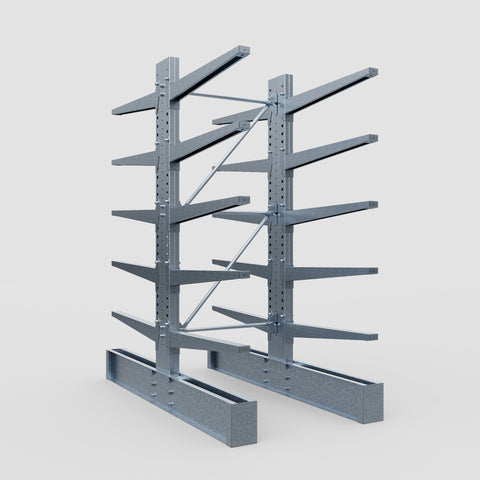 Cantilever Rack - Double Sided - Heavy Duty - Hot Dip Galvanized - Full Bay - Height 3048mm