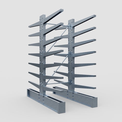 Cantilever Rack - Double Sided - Heavy Duty - Hot Dip Galvanized - Full Bay - Height 3048mm