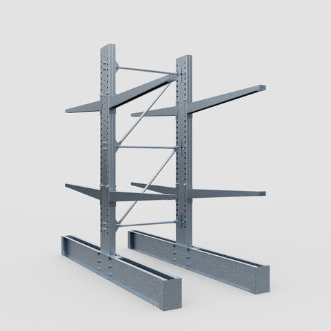 Cantilever Rack - Double Sided - Heavy Duty - Hot Dip Galvanized - Full Bay - Height 3048mm