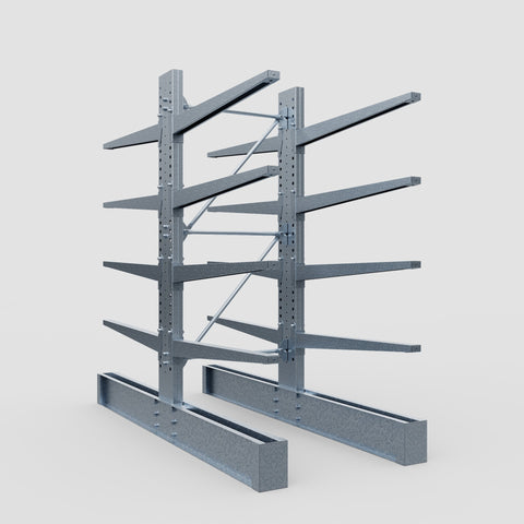 Cantilever Rack - Double Sided - Heavy Duty - Hot Dip Galvanized - Full Bay - Height 3048mm