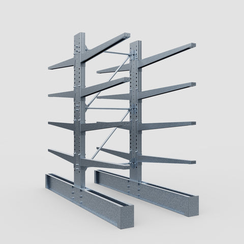 Cantilever Rack - Double Sided - Ultra Heavy Duty - Hot Dip Galvanized - Full Bay - Height 4267mm