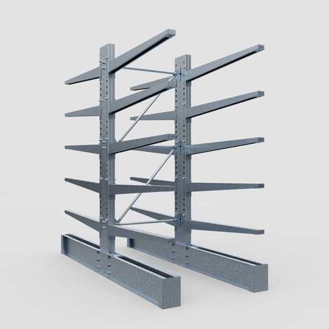 Cantilever Rack - Double Sided - Heavy Duty - Hot Dip Galvanized - Full Bay - Height 3048mm