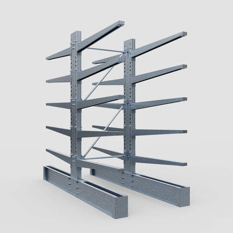 Cantilever Rack - Double Sided - Ultra Heavy Duty - Hot Dip Galvanized - Full Bay - Height 4267mm
