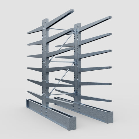 Cantilever Rack - Double Sided - Heavy Duty - Hot Dip Galvanized - Full Bay - Height 3048mm