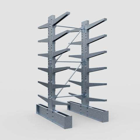 Cantilever Rack - Double Sided - Heavy Duty - Hot Dip Galvanized - Full Bay - Height 3048mm