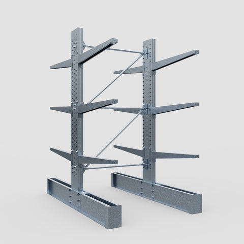 Cantilever Rack - Double Sided - Heavy Duty - Hot Dip Galvanized - Full Bay - Height 3048mm