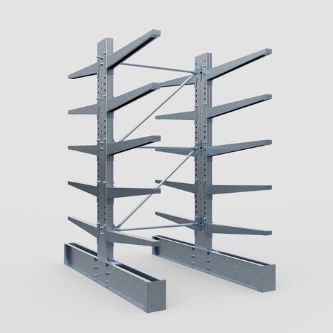 Cantilever Rack - Double Sided - Heavy Duty - Hot Dip Galvanized - Full Bay - Height 3048mm