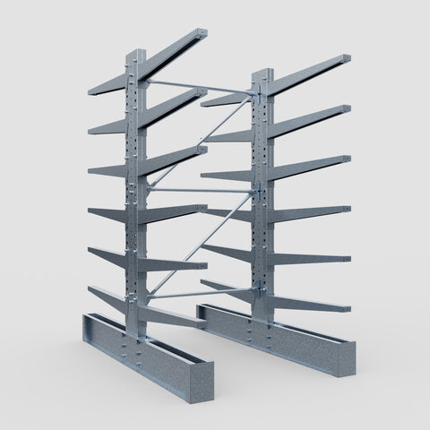 Cantilever Rack - Double Sided - Heavy Duty - Hot Dip Galvanized - Full Bay - Height 3048mm