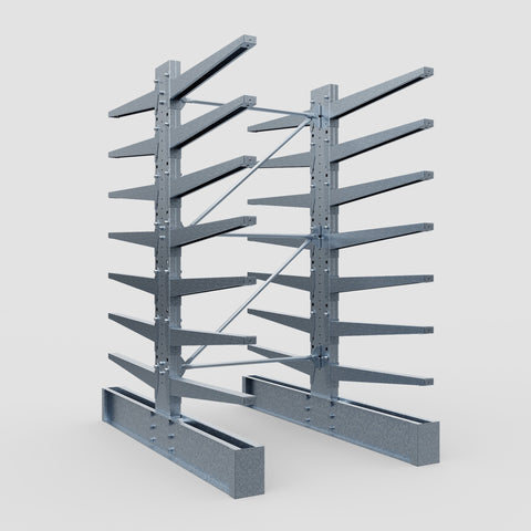 Cantilever Rack - Double Sided - Heavy Duty - Hot Dip Galvanized - Full Bay - Height 3048mm