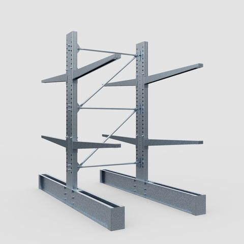 Cantilever Rack - Double Sided - Heavy Duty - Hot Dip Galvanized - Full Bay - Height 3048mm