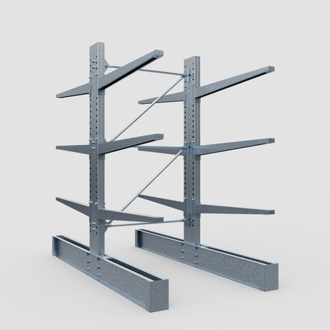 Cantilever Rack - Double Sided - Heavy Duty - Hot Dip Galvanized - Full Bay - Height 3048mm