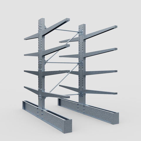 Cantilever Rack - Double Sided - Heavy Duty - Hot Dip Galvanized - Full Bay - Height 3048mm