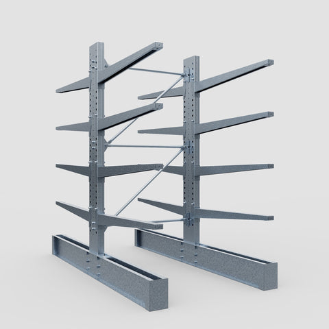 Cantilever Rack - Double Sided - Ultra Heavy Duty - Hot Dip Galvanized - Full Bay - Height 4267mm