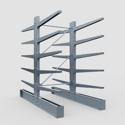Cantilever Rack - Double Sided - Super Heavy Duty - Hot Dip Galvanized - Full Bay - Height 4267mm