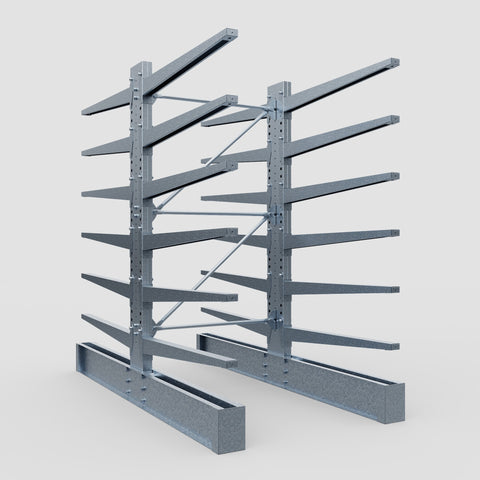 Cantilever Rack - Double Sided - Heavy Duty - Hot Dip Galvanized - Full Bay - Height 3048mm