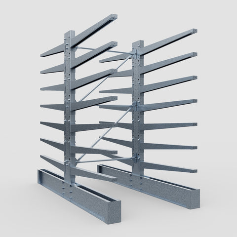 Cantilever Rack - Double Sided - Heavy Duty - Hot Dip Galvanized - Full Bay - Height 3048mm