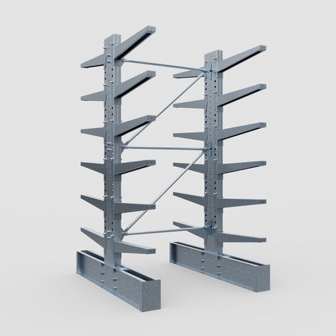 Cantilever Rack - Double Sided - Heavy Duty - Hot Dip Galvanized - Full Bay - Height 3048mm