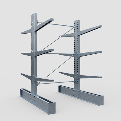 Cantilever Rack - Double Sided - Ultra Heavy Duty - Hot Dip Galvanized - Full Bay - Height 4267mm