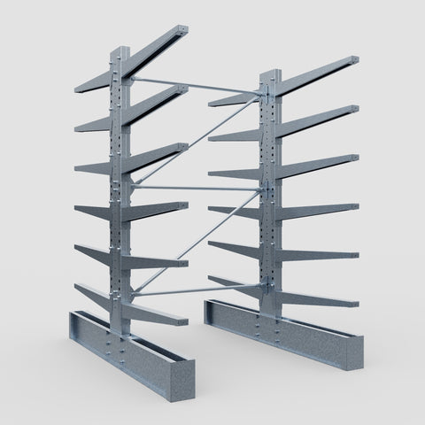 Cantilever Rack - Double Sided - Heavy Duty - Hot Dip Galvanized - Full Bay - Height 3048mm