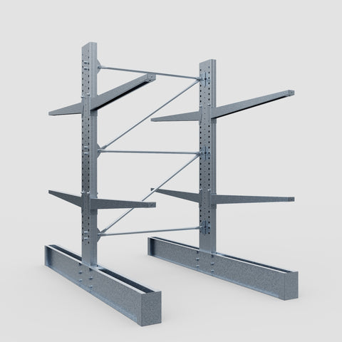 Cantilever Rack - Double Sided - Heavy Duty - Hot Dip Galvanized - Full Bay - Height 3048mm