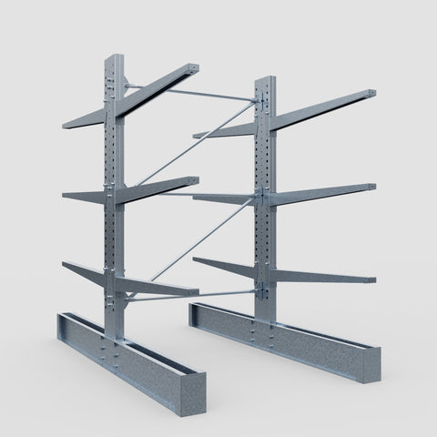 Cantilever Rack - Double Sided - Heavy Duty - Hot Dip Galvanized - Full Bay - Height 3048mm