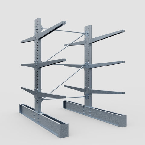 Cantilever Rack - Double Sided - Ultra Heavy Duty - Hot Dip Galvanized - Full Bay - Height 4267mm