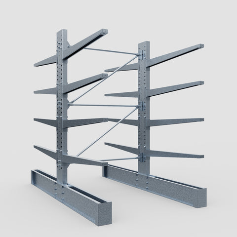 Cantilever Rack - Double Sided - Heavy Duty - Hot Dip Galvanized - Full Bay - Height 3048mm