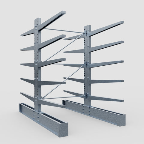 Cantilever Rack - Double Sided - Super Heavy Duty - Hot Dip Galvanized - Full Bay - Height 4267mm