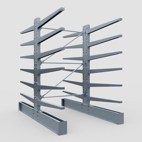 Cantilever Rack - Double Sided - Ultra Heavy Duty - Hot Dip Galvanized - Full Bay - Height 4267mm