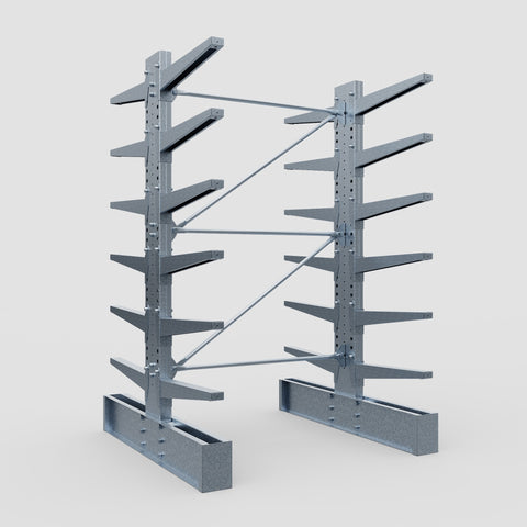 Cantilever Rack - Double Sided - Heavy Duty - Hot Dip Galvanized - Full Bay - Height 3048mm