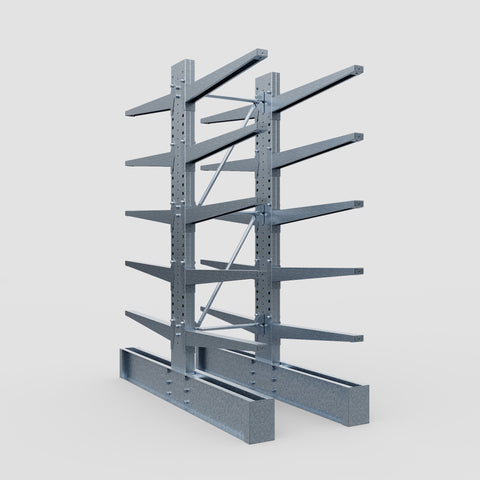 Cantilever Rack - Double Sided - Heavy Duty - Hot Dip Galvanized - Full Bay - Height 3048mm