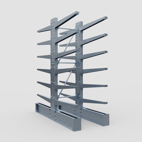 Cantilever Rack - Double Sided - Heavy Duty - Hot Dip Galvanized - Full Bay - Height 3048mm