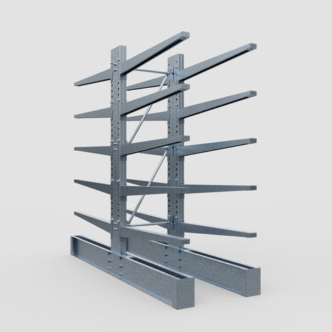 Cantilever Rack - Double Sided - Heavy Duty - Hot Dip Galvanized - Full Bay - Height 3048mm