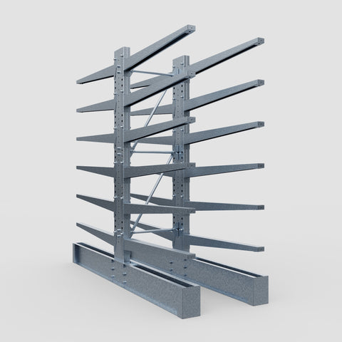 Cantilever Rack - Double Sided - Heavy Duty - Hot Dip Galvanized - Full Bay - Height 3048mm