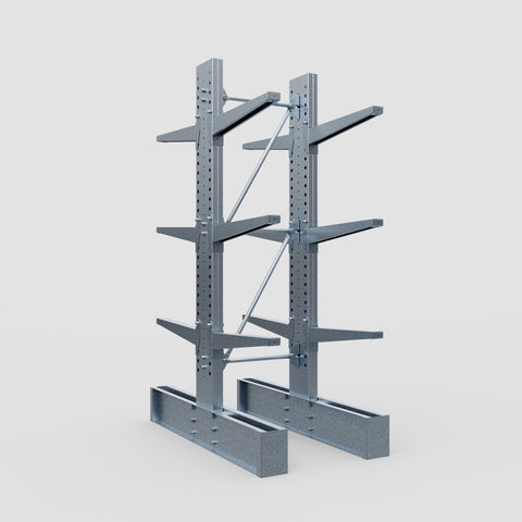 Cantilever Rack - Double Sided - Heavy Duty - Hot Dip Galvanized - Full Bay - Height 3048mm