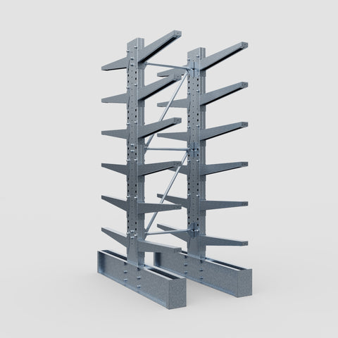 Cantilever Rack - Double Sided - Heavy Duty - Hot Dip Galvanized - Full Bay - Height 3048mm