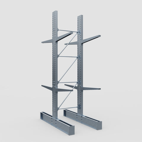 Cantilever Rack - Double Sided - Heavy Duty - Hot Dip Galvanized - Full Bay - Height 4572mm