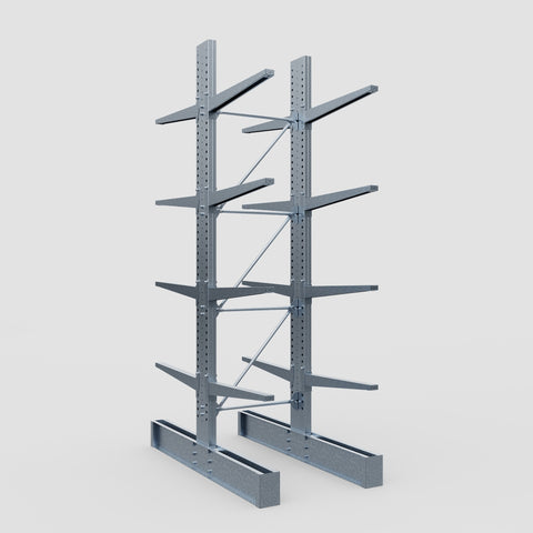 Cantilever Rack - Double Sided - Heavy Duty - Hot Dip Galvanized - Full Bay - Height 4572mm